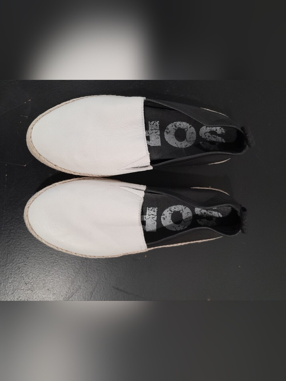 Sorel White & Black Espadrille Slingback Flats Size 8.5